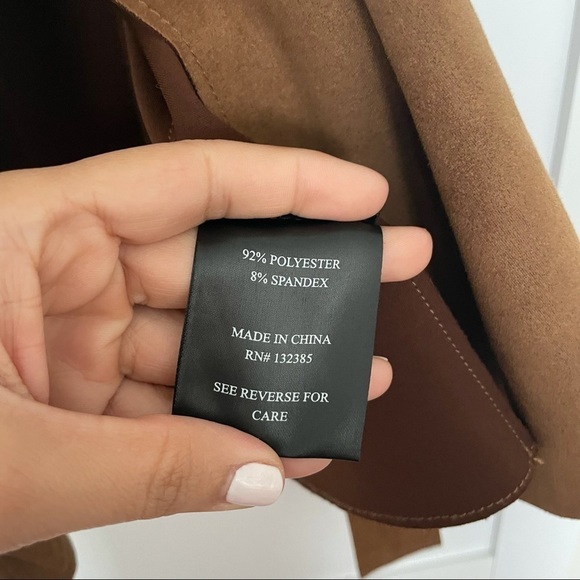 NWOT LOVE TOKEN FAUX SUEDE TRENCH VEST SIZE M - Picture 8 of 10